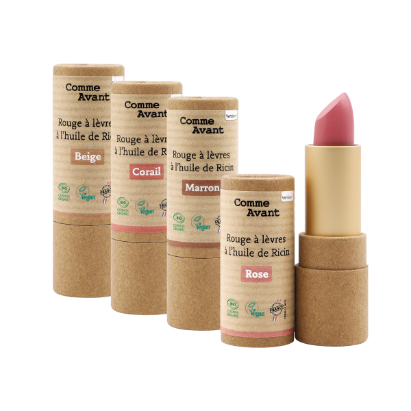 Rouge à lèvres à l'huile de ricin (marron) - 2